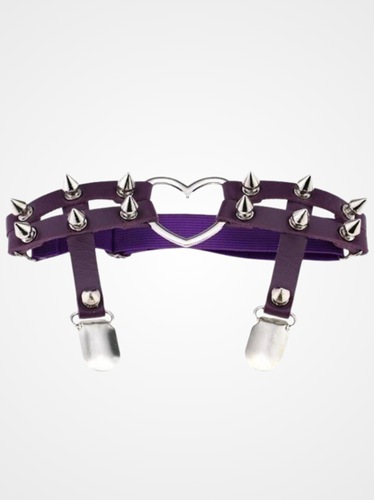 Women's Gothic Heart Thigh Ring Party Garter_ovniki