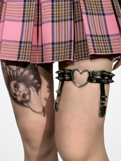 Women's Gothic Heart Thigh Ring Party Garter_ovniki