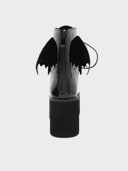 Women's High Heel Bat Wing Ankle Boots