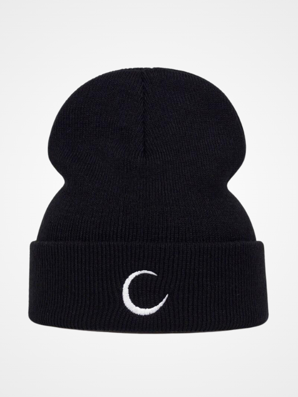 Women's Hip Hop Moon Embroidery Winter Beanie_ovniki
