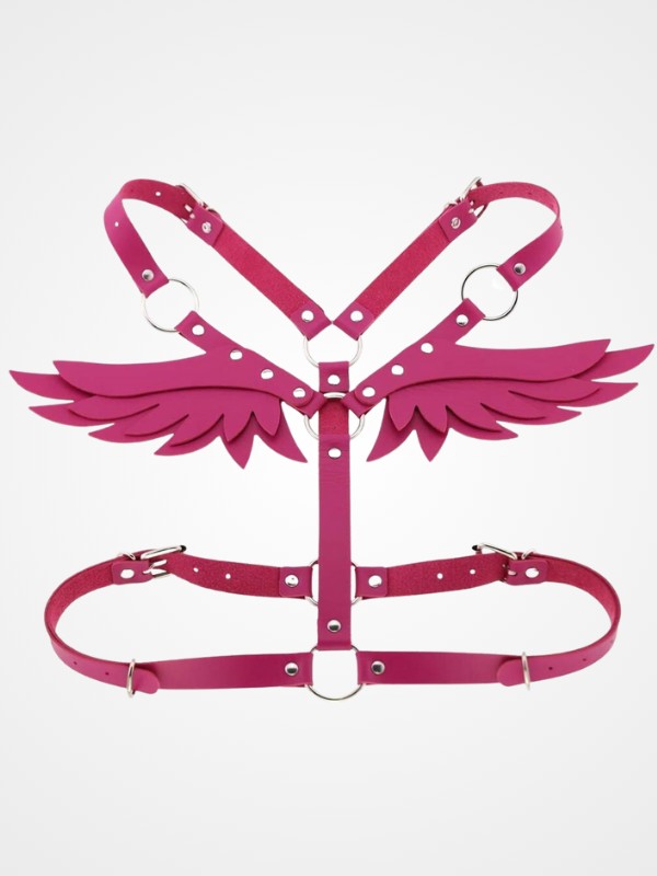 Women's Leather Angel Wing Shoulder Strap Harness Belt_ovniki