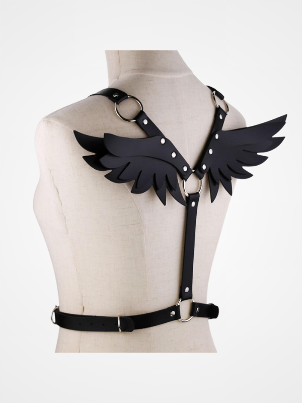 Women's Leather Angel Wing Shoulder Strap Harness Belt_ovniki