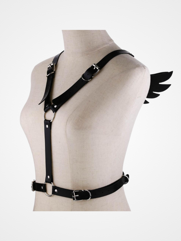 Women's Leather Angel Wing Shoulder Strap Harness Belt_ovniki