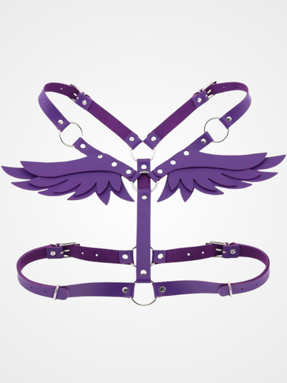 Women's Leather Angel Wing Shoulder Strap Harness Belt_ovniki