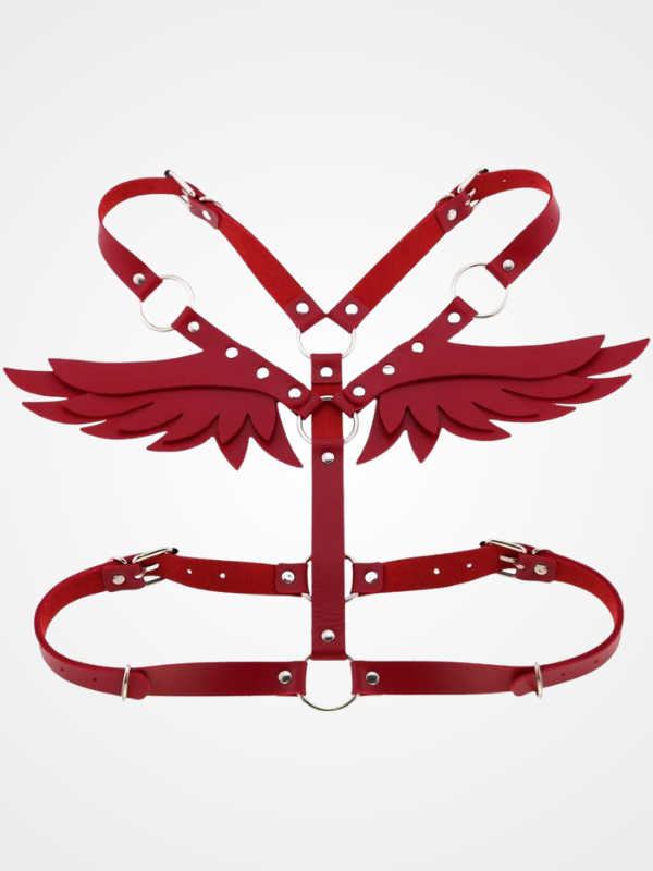 Women's Leather Angel Wing Shoulder Strap Harness Belt_ovniki
