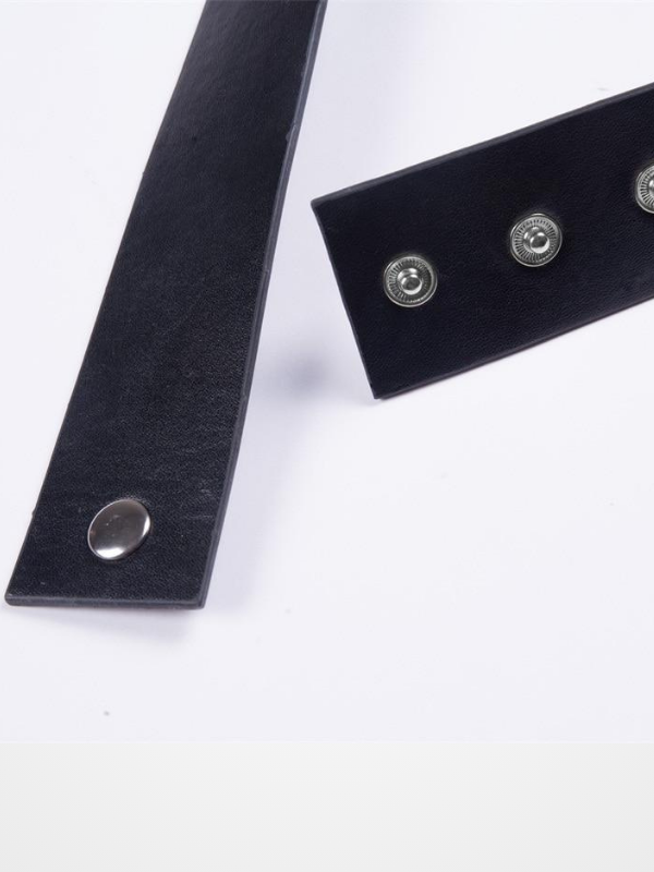 Women's Punk Leather Metal Chain Belt_ovniki