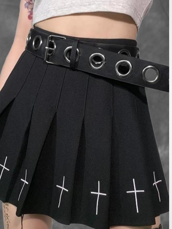 Women's Punk Pin Hole Buckle Leather Belt_ovniki