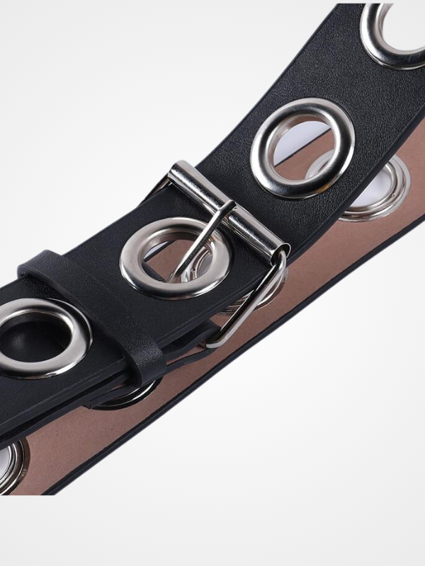 Women's Punk Pin Hole Buckle Leather Belt_ovniki