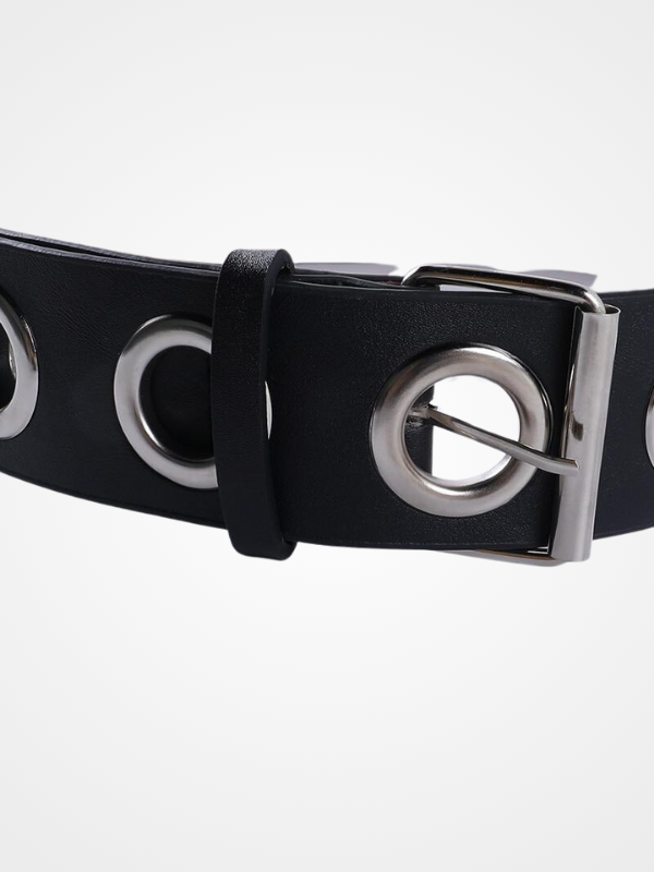 Women's Punk Pin Hole Buckle Leather Belt_ovniki
