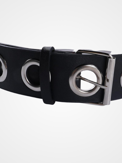 Women's Punk Pin Hole Buckle Leather Belt_ovniki