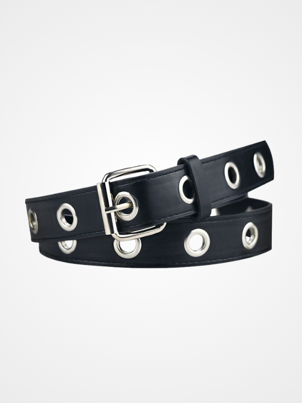Women's Punk Pin Hole Buckle Leather Belt_ovniki