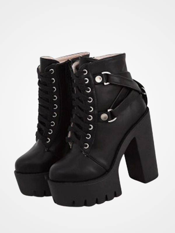 Women's Gothic Slope Heel High Heel Boots - ovniki