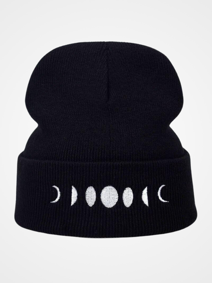 Women's Winter Lunar Eclipse Knitted Warm Beanie_ovniki
