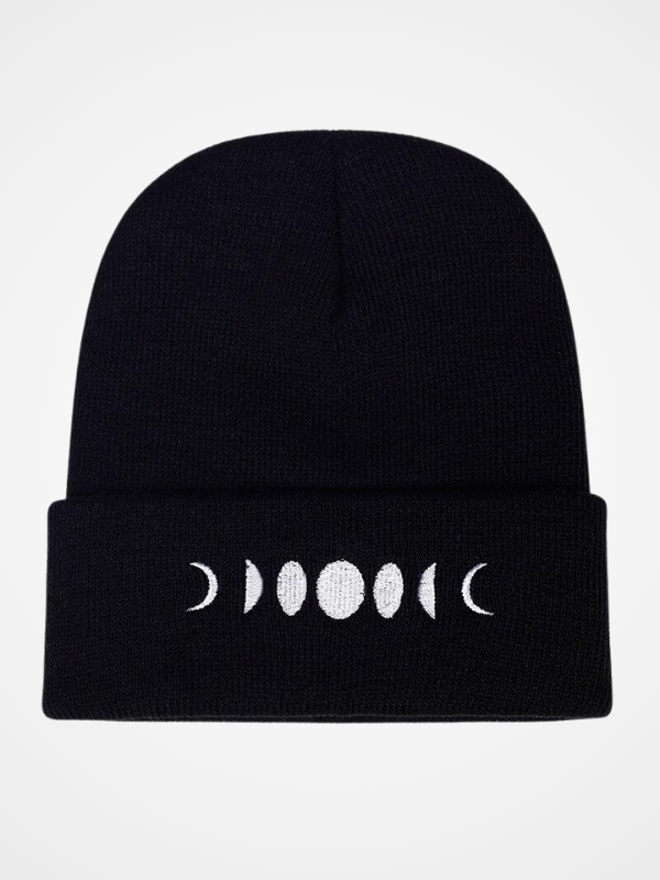 Women's Winter Lunar Eclipse Knitted Warm Beanie_ovniki