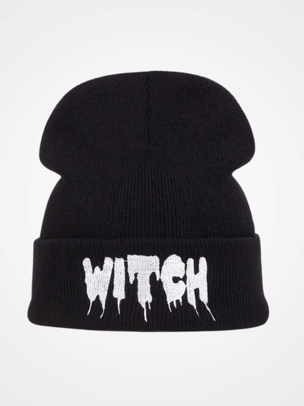 Women's Winter Witch Embroider Warm Beanie_ovniki