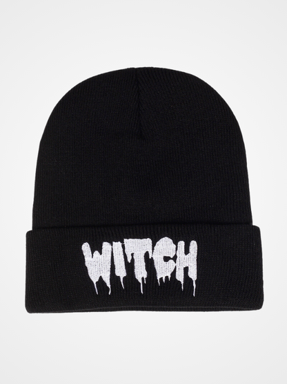Women's Winter Witch Embroider Warm Beanie_ovniki