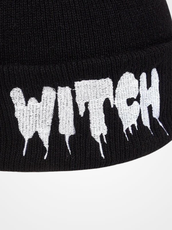 Women's Winter Witch Embroider Warm Beanie_ovniki