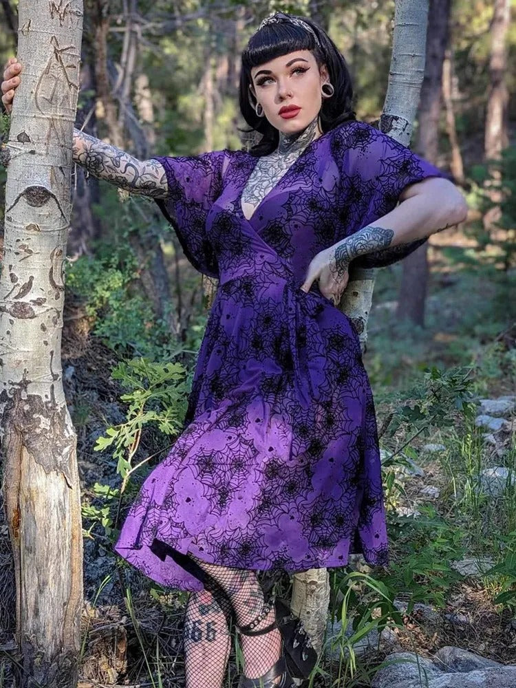 Purple Spider Web Dress
