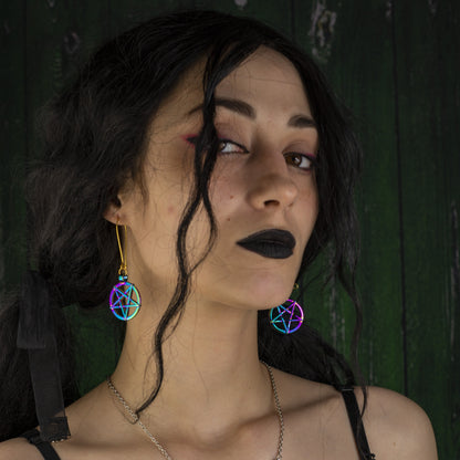 Earrings Iridescent Star