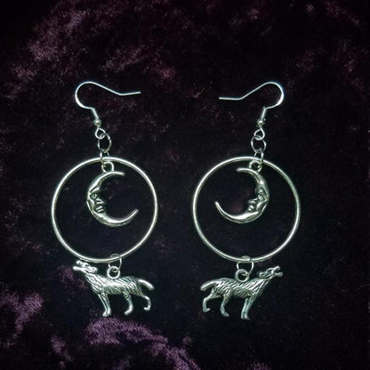 Earrings Howling Wolf - Ovniki