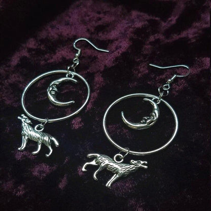 Earrings Howling Wolf - Ovniki