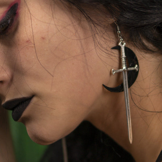 Earrings Lord of the Moon Black - Ovniki