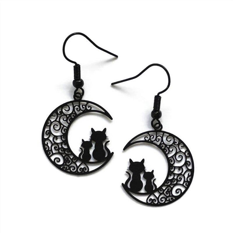 Earrings Moonlight Kitty - Ovniki