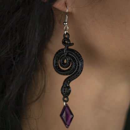Earrings Violet Snake - Ovniki
