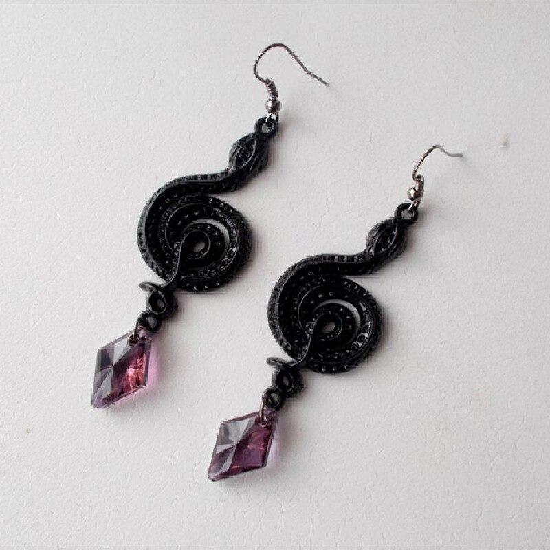 Earrings Violet Snake - Ovniki
