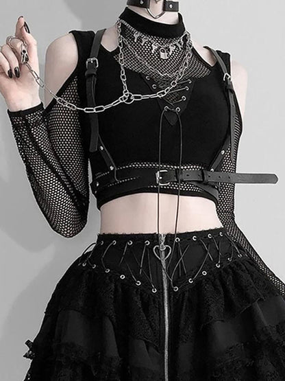 Sexy Strap Mesh Crop Top - Ovniki